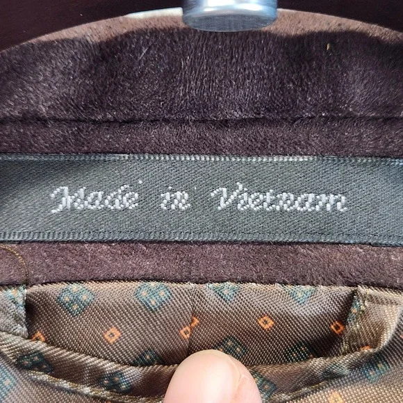 Chaps Sport Coat Blazer Mens Size 50R Brown Faux Suede‎ Formal Pockets Office - Picture 9 of 12